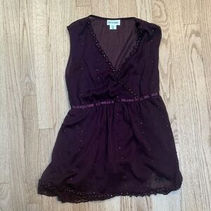 Motherhood Maternity Purple Sheer Top